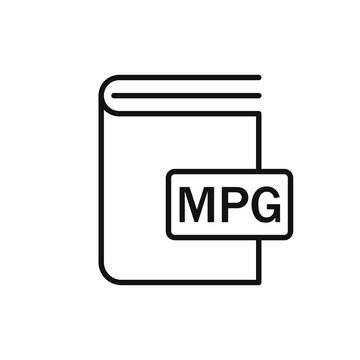 Book MPG format icon. Vector illustration