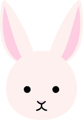 かわいいウサギの顔のイラスト