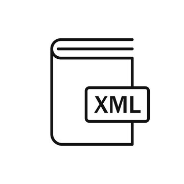 Book XML format icon. Vector illustration
