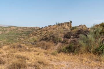 Mountainous landscape in La Alpujarra in southern Spain