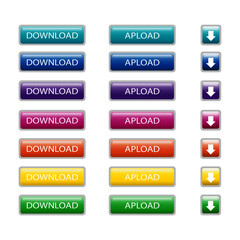 
Download button in different colors for use on website.