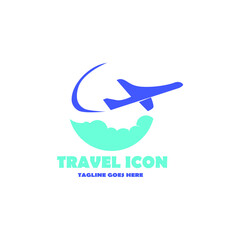 Travel Logo Icon, Vector Design. Summer travel logo icon vector template, Travel agency vector logo template.