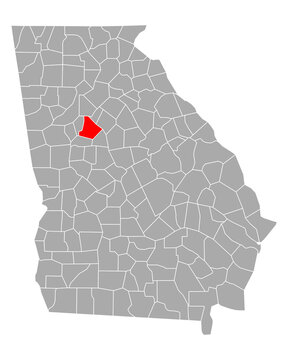 Karte von Henry in Georgia