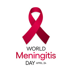 World Meningitis day observed each year on April 24th. it is an inflammation of the protective membranes covering the brain and spinal cord.  Vector illustration.