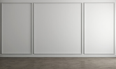 The Mock up furniture design in modern interior and empty wall background, living room, Scandinavian style, 3D render, 3D illustration 