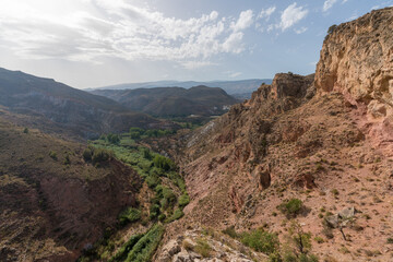 Mountainous landscape in La Alpujarra in southern Spain