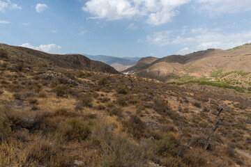 Mountainous landscape in La Alpujarra in southern Spain