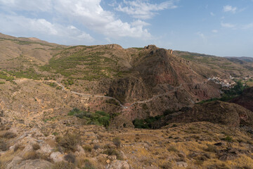 Mountainous landscape in La Alpujarra in southern Spain