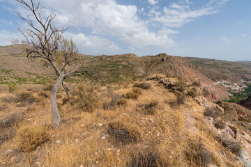 Mountainous landscape in La Alpujarra in southern Spain