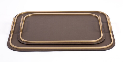 Stylish brown trays