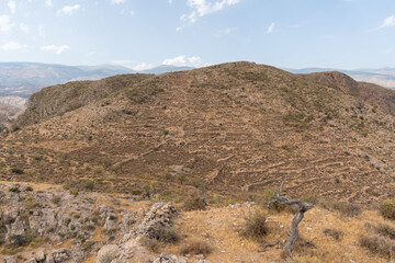 Mountainous landscape in La Alpujarra in southern Spain