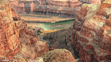 Amazing view of the Grand Canyon, near the Skywalk observation deck. Arizona. United States of America