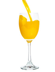 clipping path orange juice isolated on white background