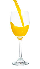 clipping path orange juice isolated on white background