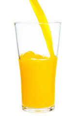 clipping path orange juice isolated on white background