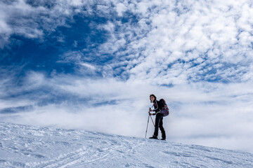 Dolomiti, escursione sulla neve