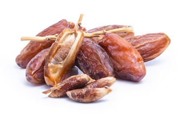 clipping path date palm isolated on white background
