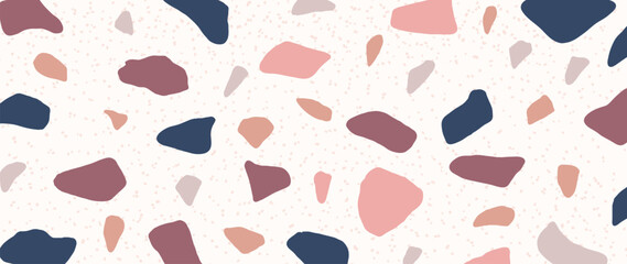 Luxury Terrazzo Background Vector. Marble texture pattern for social media banners, Post and stories background, Home decoration, packaging design and prints. 