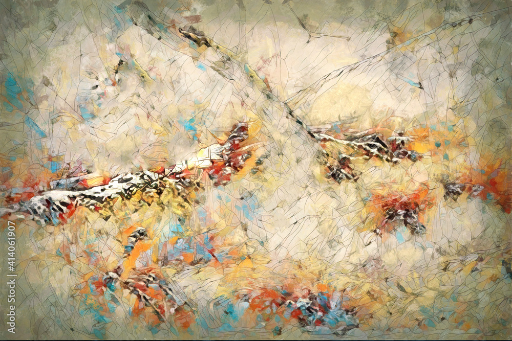 Poster abstract color background and mosaic structure.