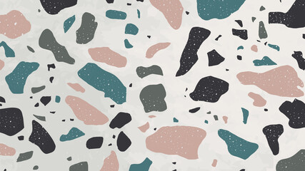 Luxury Terrazzo Background Vector. Marble texture pattern for social media banners, Post and stories background, Home decoration, packaging design and prints. 