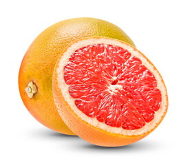 fresh grapefruit  isolated on white background