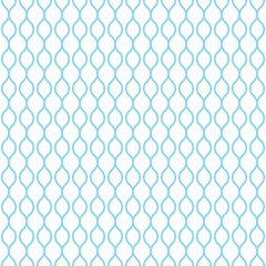 Naklejka premium Wavy lines. seamless texture with light blue rolling lines on blue background.