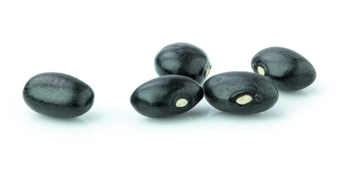 black bean isolated on white background