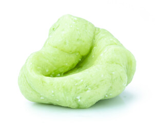 green chewing gum isolated on white background