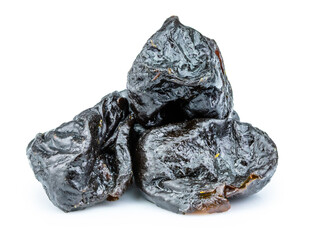 Obraz premium dry prunes isolated on white background