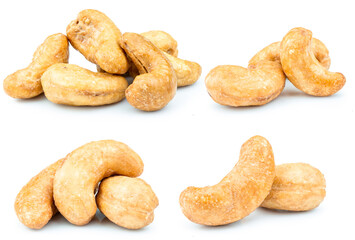 Fototapeta premium cashew nuts isolated on white background