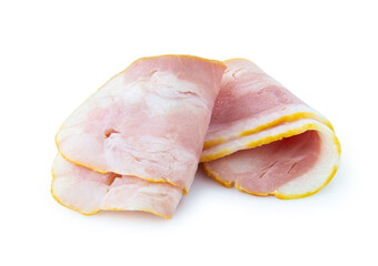 Bacon isolated on white background