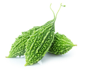 Bitter gourd isolated on white background