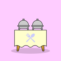 buffet icon filled outline on background color editable