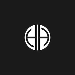 HH icon logo design template vector