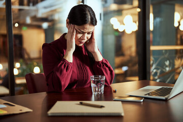 Close up of serious woman wrinkling her forehead