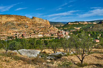 Beautiful rural scenery of Ademuz mountains - Spain