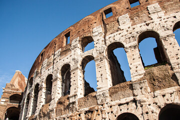 Obraz premium Rome's famous Colouseum is one of Italy's most iconic attractions