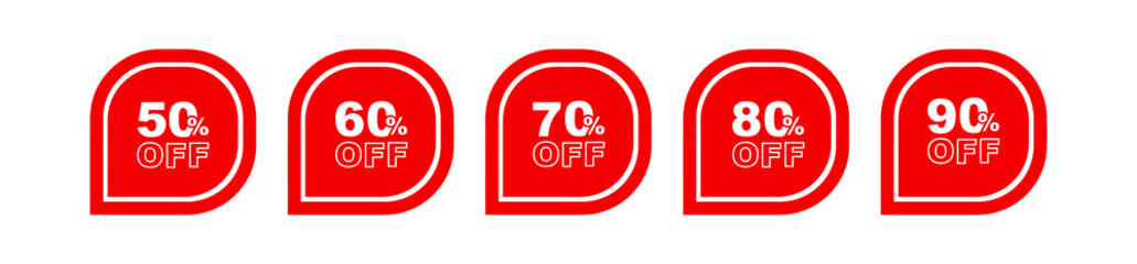 %off sign on white background	