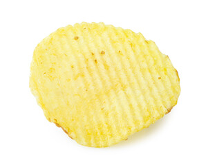 Potato chips isolated on white background