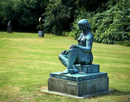 The sculpture Niobe by Georges Grard (1947-48). Middelheim Open Air Sculpture Museum, sculpture park of the Middelheim Nachtegalen Park at Antwerp, Belgium