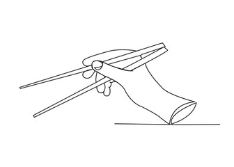 hand with chopsticks