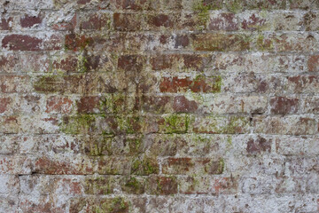 Red old worn brick wall texture