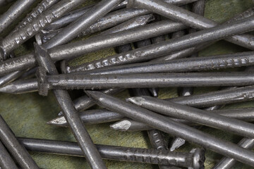 Background of a heap of the common nails