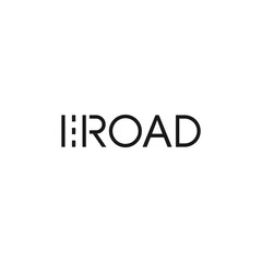 Road text, creative logo design.