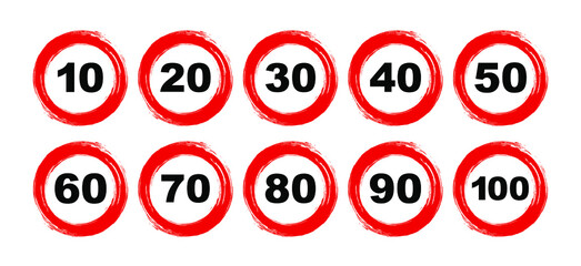 speed limit sign	