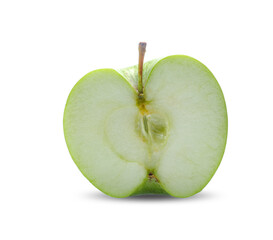 green apple fruit isolated on white background