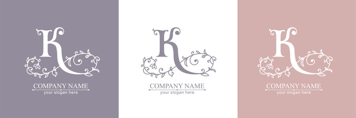 Premium Vector K logo. Monnogram, lettering. Personal logo or sign for branding an elite company.