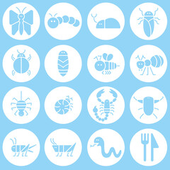 昆虫食アイコンセット