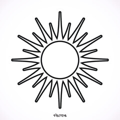 Sun icon app - stock vector