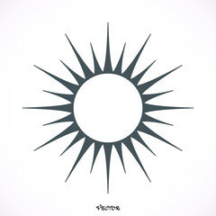 Sun icon app - stock vector